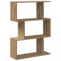 Preview: Raumteiler-Bücherregal 3 Fächer Artisan-Eiche 70x24x97 cm