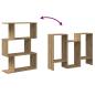 Preview: Raumteiler-Bücherregal 3 Fächer Artisan-Eiche 70x24x97 cm