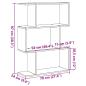 Preview: Raumteiler-Bücherregal 3 Fächer Artisan-Eiche 70x24x97 cm