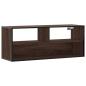 Preview: TV-Schrank Braun Eiche 100x31x39,5 cm Holzwerkstoff und Metall