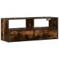 Preview: TV-Schrank Räuchereiche 100x31x39,5 cm Holzwerkstoff und Metall
