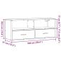 Preview: TV-Schrank Räuchereiche 100x31x39,5 cm Holzwerkstoff und Metall