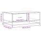 Preview: Couchtisch Braun Eichen-Optik 90x57x35 cm Holzwerkstoff Metall