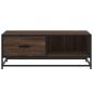 Preview: Couchtisch Braun Eichen-Optik 90x57x35 cm Holzwerkstoff Metall
