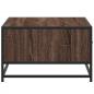 Preview: Couchtisch Braun Eichen-Optik 90x57x35 cm Holzwerkstoff Metall