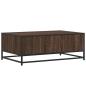 Preview: Couchtisch Braun Eichen-Optik 90x57x35 cm Holzwerkstoff Metall