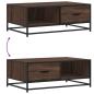Preview: Couchtisch Braun Eichen-Optik 90x57x35 cm Holzwerkstoff Metall