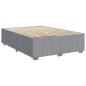 Preview: Boxspringbett mit Matratze Hellgrau 140x200 cm Stoff