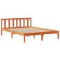 Preview: Massivholzbett mit Regal ohne Matratze Wachsbraun 140x200 cm