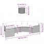 Preview: Gartensofa mit Tisch und Kissen Halbrund Schwarz Poly-Rattan