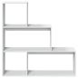 Preview: Raumteiler-Bücherregal 3 Stufen Weiß 123x29x123cm Holzwerkstoff
