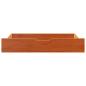 Preview: ARDEBO.de - Bettschubladen 2 Stk. Wachsbraun 95x55x16 cm Massivholz Kiefer