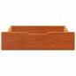 Preview: Bettschubladen 2 Stk. Wachsbraun 75x55x16 cm Massivholz Kiefer