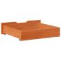 Preview: Bettschubladen 2 Stk. Wachsbraun 75x55x16 cm Massivholz Kiefer