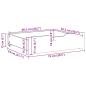 Preview: Bettschubladen 2 Stk. Wachsbraun 75x55x16 cm Massivholz Kiefer