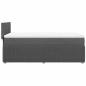 Preview: Boxspringbett mit Matratze Dunkelgrau 100x200 cm Stoff