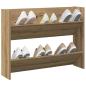 Preview: Wand-Schuhregal Artisan-Eiche 80x18x60 cm Holzwerkstoff