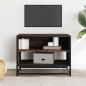 Preview: TV-Schrank Braun Eichen-Optik 61x40x46 cm Holzwerkstoff Metall