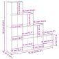 Preview: Raumteiler-Bücherregal 4 Stufen Grau Sonoma 131,5x29x131,5 cm