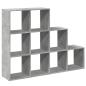 Preview: Raumteiler-Bücherregal 3 Stufen Betongrau 137,5x29x103,5 cm
