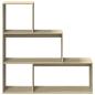 Preview: Raumteiler-Bücherregal 3 Stufen Sonoma-Eiche 123x29x123 cm