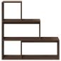 Preview: Raumteiler-Bücherregal 3 Stufen Braun Eichen-Optik 123x29x123cm