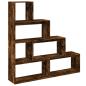 Preview: Raumteiler-Bücherregal 4 Stufen Räuchereiche 143,5x29x143,5 cm