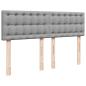 Preview: Boxspringbett mit Matratze Hellgrau 140x200 cm Stoff