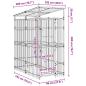 Preview: Outdoor-Hundezwinger mit Dach Stahl 1,84 m²