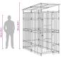 Preview: Outdoor-Hundezwinger mit Dach Stahl 1,84 m²