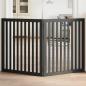Preview: ARDEBO.de - 2-tlg. Hundetor Faltbar Schwarz 160 cm Pappelholz
