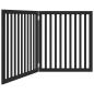 Preview: 2-tlg. Hundetor Faltbar Schwarz 160 cm Pappelholz