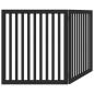 Preview: 2-tlg. Hundetor Faltbar Schwarz 160 cm Pappelholz