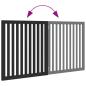 Preview: 2-tlg. Hundetor Faltbar Schwarz 160 cm Pappelholz