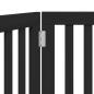 Preview: 2-tlg. Hundetor Faltbar Schwarz 160 cm Pappelholz
