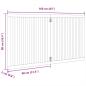 Preview: 2-tlg. Hundetor Faltbar Schwarz 160 cm Pappelholz
