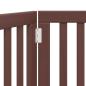 Preview: 2-tlg. Hundetor Faltbar Braun 160 cm Pappelholz