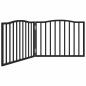 Preview: 2-tlg. Hundetor Faltbar Schwarz 160 cm Pappelholz