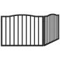 Preview: 2-tlg. Hundetor Faltbar Schwarz 160 cm Pappelholz