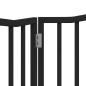 Preview: 2-tlg. Hundetor Faltbar Schwarz 160 cm Pappelholz