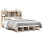 Preview: Massivholzbett mit Regal ohne Matratze 160x200 cm Kiefernholz