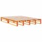 Preview: Massivholzbett mit Regal ohne Matratze Wachsbraun 160x200 cm
