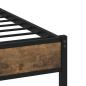 Preview: Metallbett ohne Matratze Räuchereiche 183x213 cm