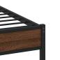 Preview: Metallbett ohne Matratze Braun Eichen-Optik 183x213 cm