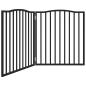 Preview: 2-tlg. Hundetor Faltbar Schwarz 160 cm Pappelholz