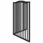 Preview: 2-tlg. Hundetor Faltbar Schwarz 160 cm Pappelholz