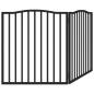 Preview: 2-tlg. Hundetor Faltbar Schwarz 160 cm Pappelholz