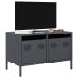 Preview: ARDEBO.de - TV-Schrank Anthrazit 68x39x43,5 cm Kaltgewalzter Stahl