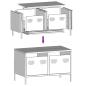 Preview: TV-Schrank Anthrazit 68x39x43,5 cm Kaltgewalzter Stahl