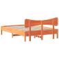 Preview: Massivholzbett ohne Matratze Wachsbraun 120x190 cm Kiefernholz